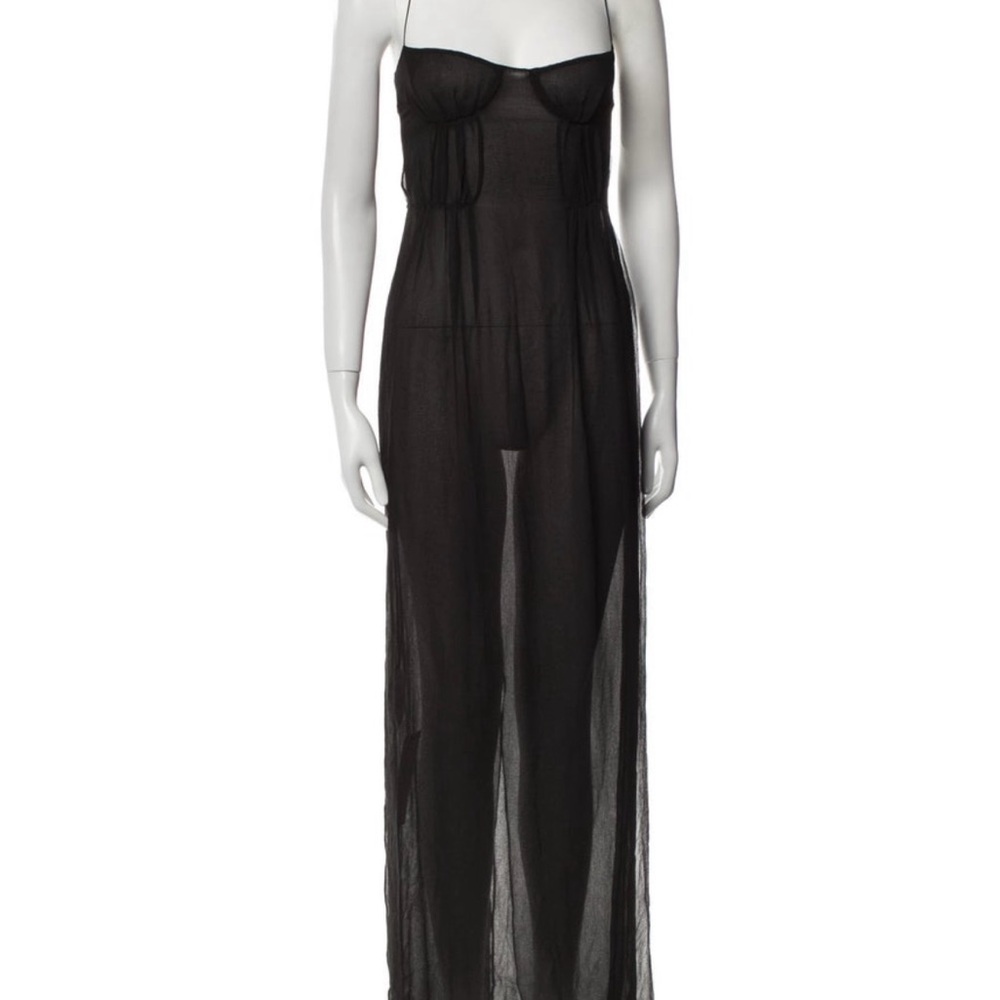 Christopher Esber Black Sheer Evening Dress